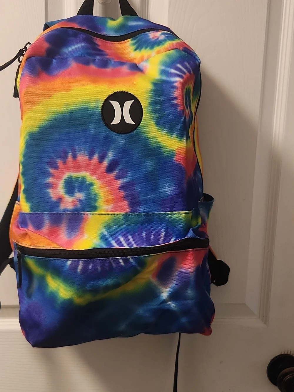 Hurley Tie-Dye Rainbow Kids Backpack - Blue Yellow Pink Orange